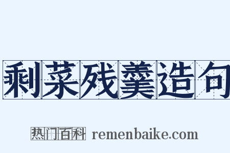 剩菜残羹造句是什么意思的图片